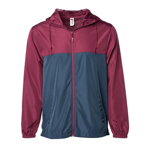 Global Blank Men's Windbreaker Jacket Lightweight Water-Resistant