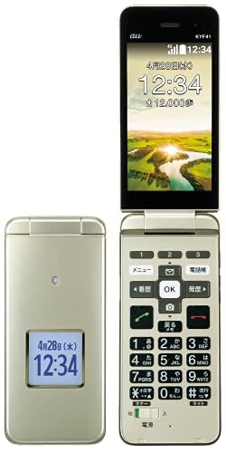 Amazon | au かんたんケータイ KYF41 シャンパンゴールド【SIMフリ