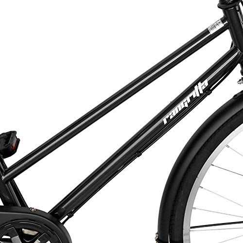 Amazon | 自転車 ママチャリ 27インチ 6段変速ギア LED オートライト