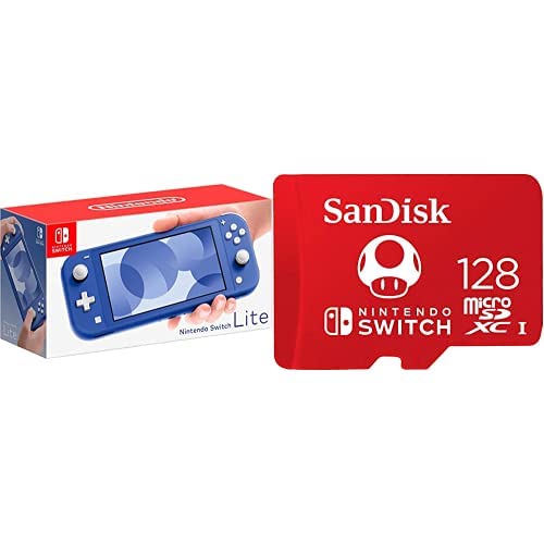 Amazon.com: Nintendo Switch Lite - Blue with SanDisk 128GB