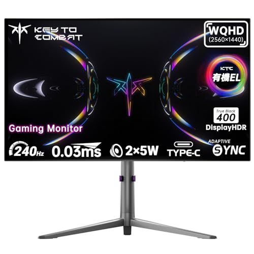 Amazon.co.jp: KTC 27インチ 有機ELゲーミングモニター OLED WQHD 2560