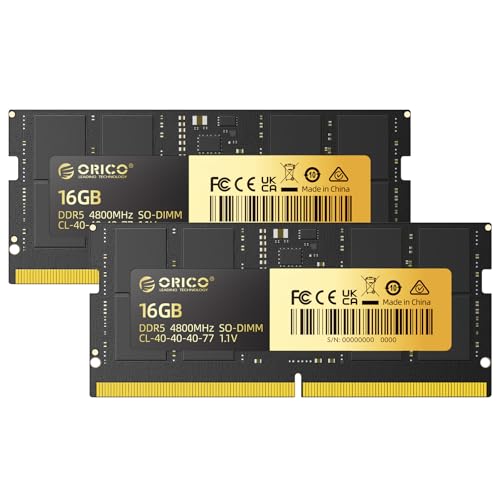 Amazon.co.jp: ORICO DDR5 SODIMMメモリ 32GBキット（2×16GB）4800MHz