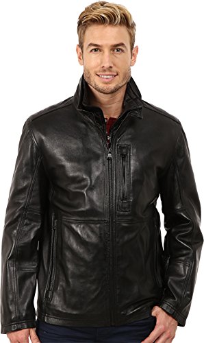 Andrew Marc Men's Legacy Mercer Smooth Lamb Leather Jacket, Black