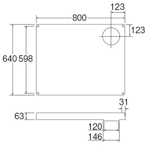 Amazon.co.jp: SANEI(サンエイ) 洗濯機パン 穴位置左 外寸640mm×800mm