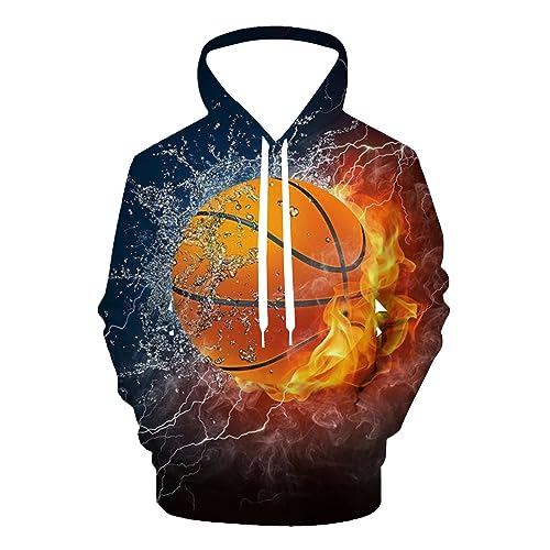 Amazon.com: QiErDesign Basketball Pullover Hoodie 3D Novelty