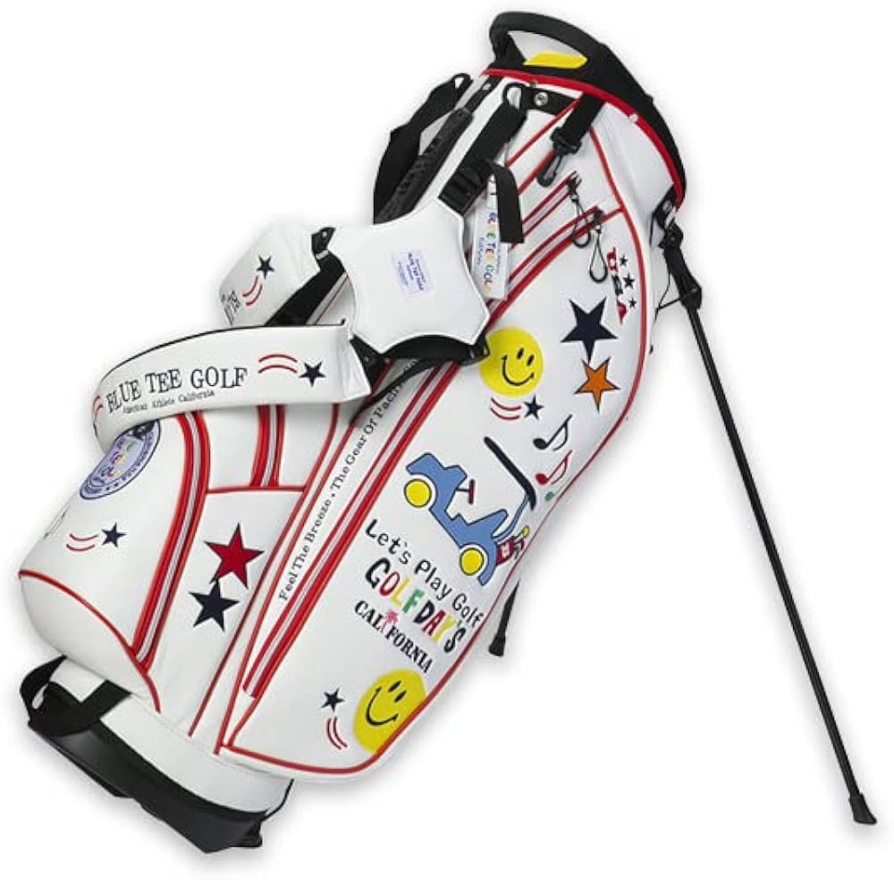Amazon | △ホワイト・レッドブルーティーゴルフ スマイル&カート