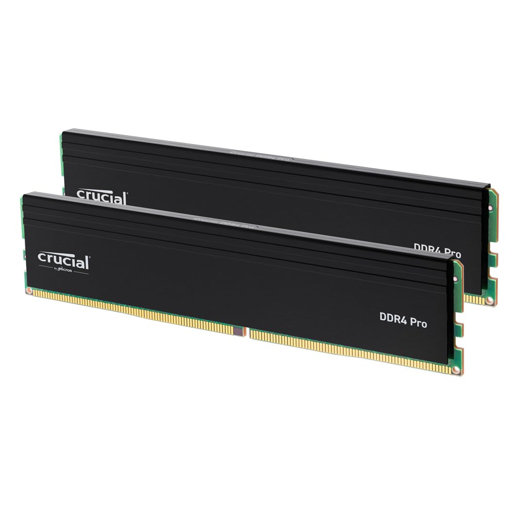 Crucial Kit Pro 32GB DDR4 RAM (2x16GB), alto desempenho 3200MHz