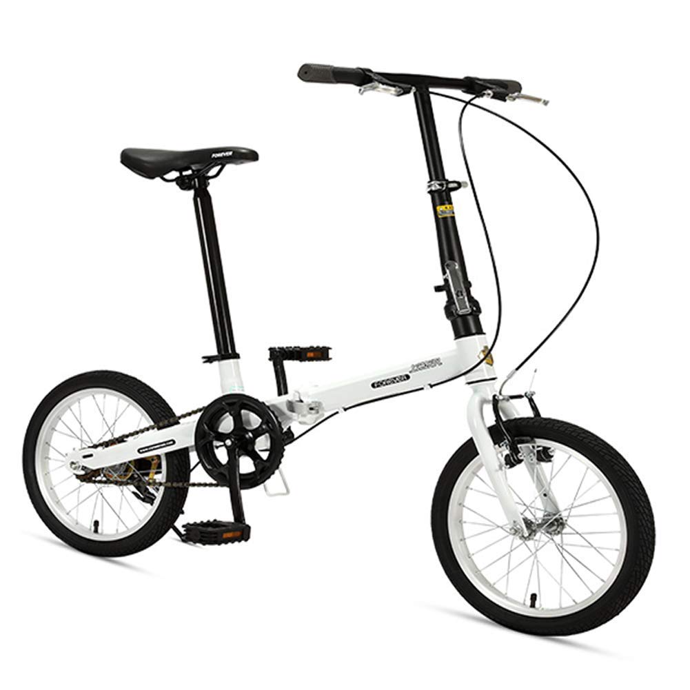 Amazon | 16インチ折りたたみ自転車、高炭素鋼軽量折りたたみ自転車