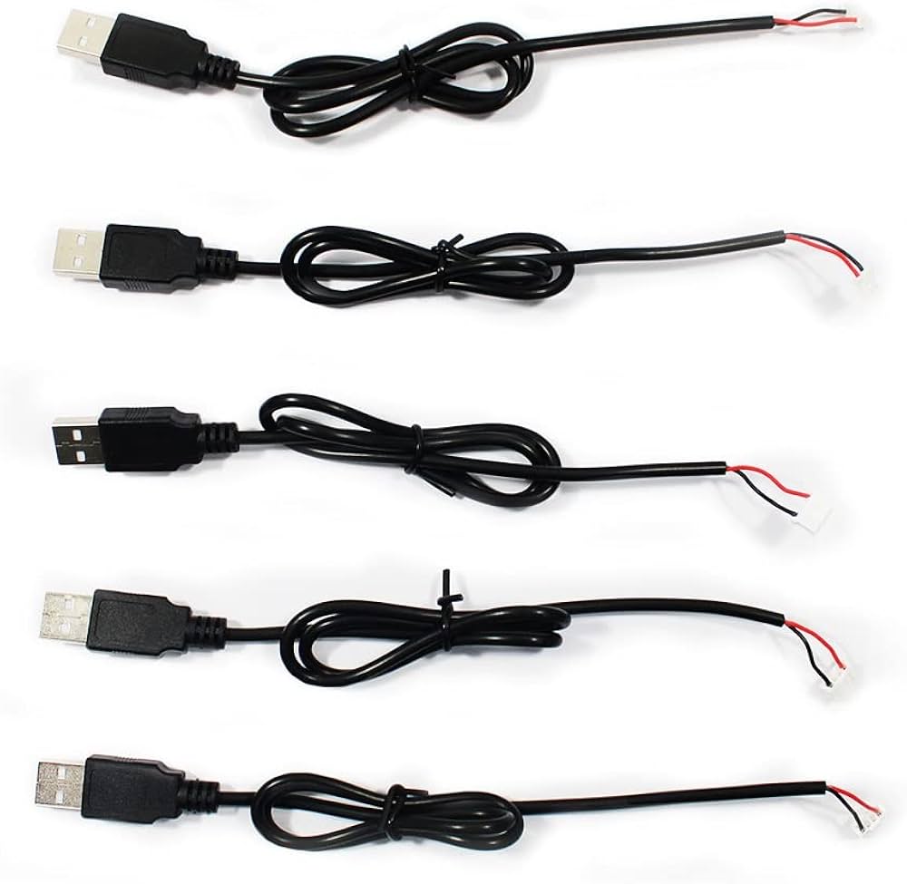 Amazon.co.jp: VSDISPLAY USB給電ケーブル 100cm 黒 PH2.0 4ピン