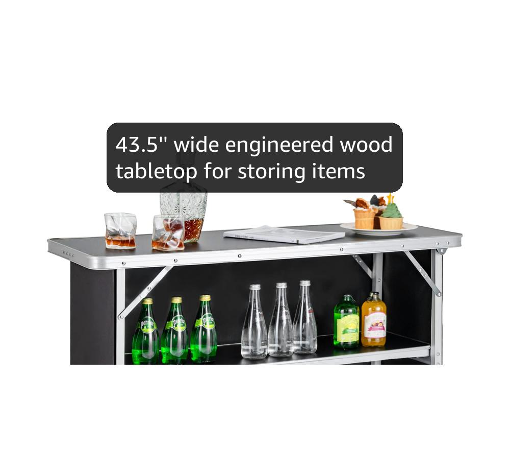 Amazon.com: Giantex Portable Bar Table for Events, Folding Mobile