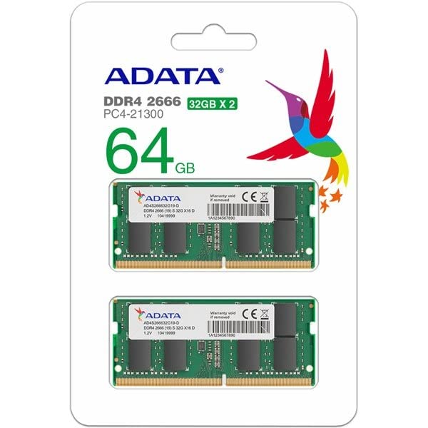 Amazon.co.jp: ADATA エイデータ PC4-21300 DDR4-2666 64GB (32GB x 2