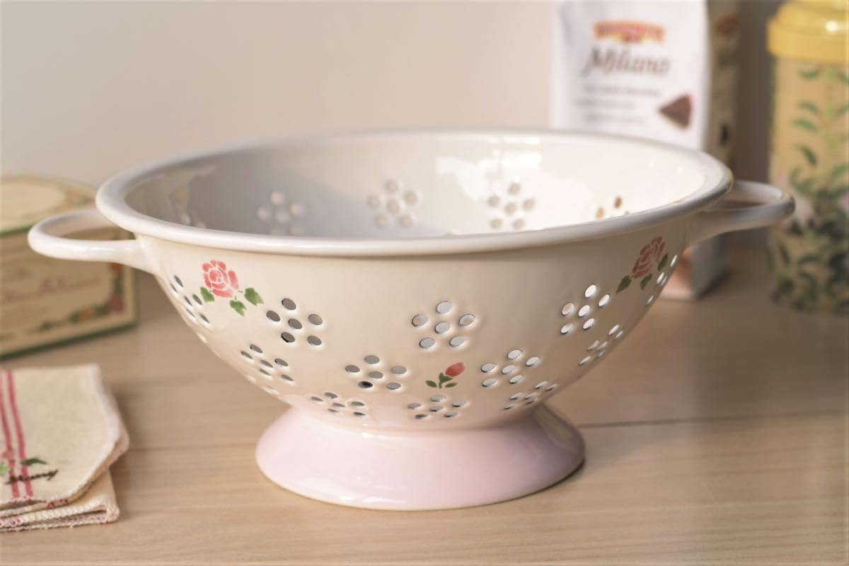 Amazon.co.jp: マニーローズ ホーロー コランダー 薔薇 インテリア