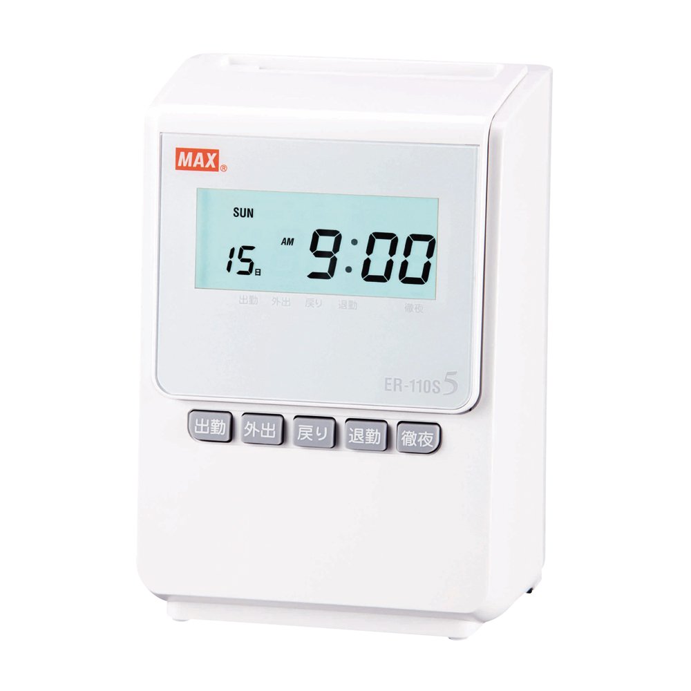 Amazon | マックス タイムレコーダー 1日4回印字 簡易月間集計機能付き