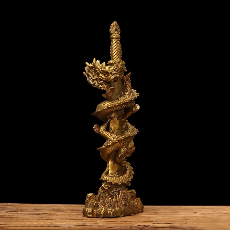Amazon｜倶利伽羅龍王剣 剣龍銅製 不動明王の化身 密教法具 倶利伽羅剣