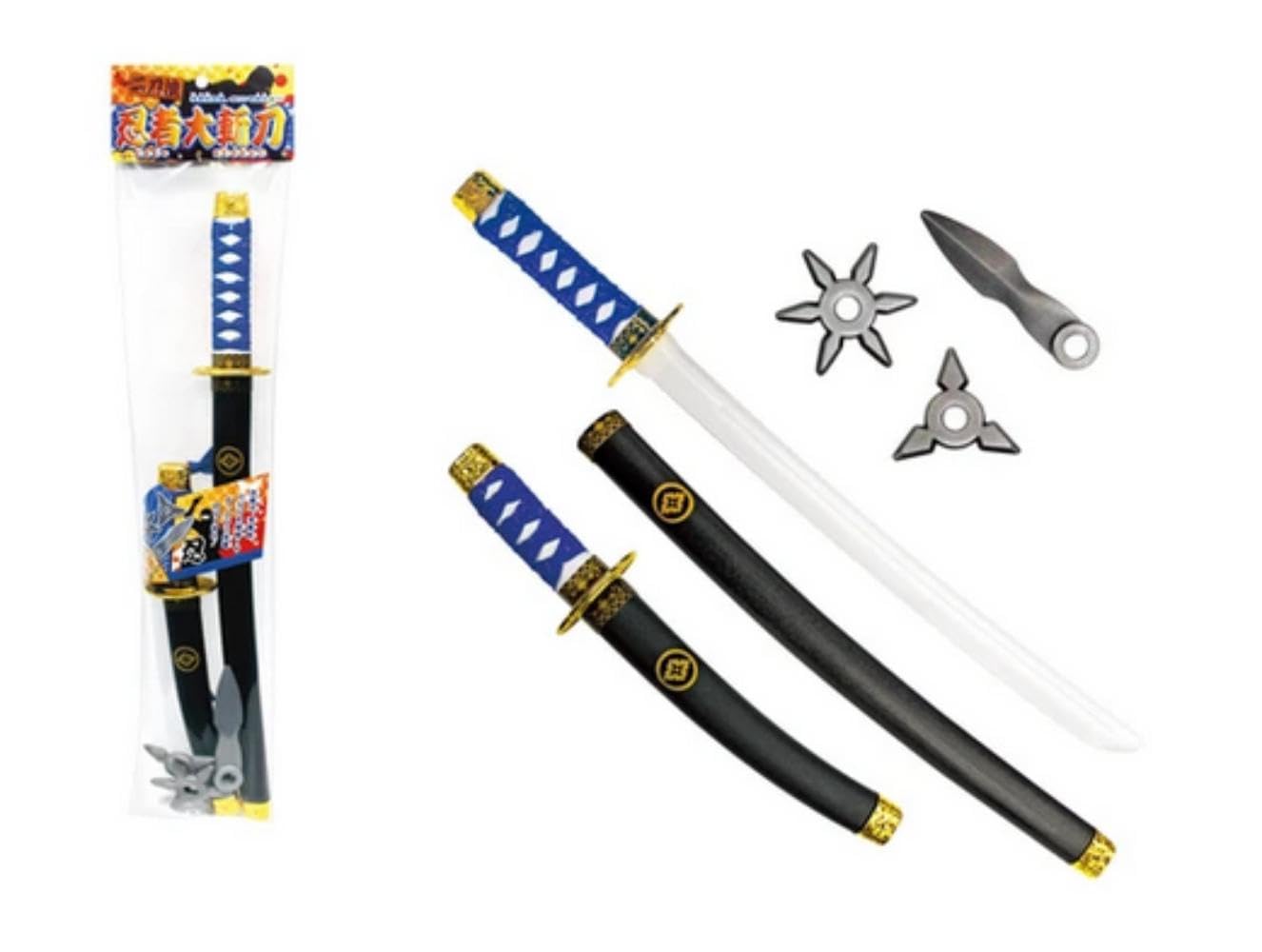 Amazon.co.jp: 尾上萬 二刀流 忍者大斬刀 H71×W16×D5cm : おもちゃ