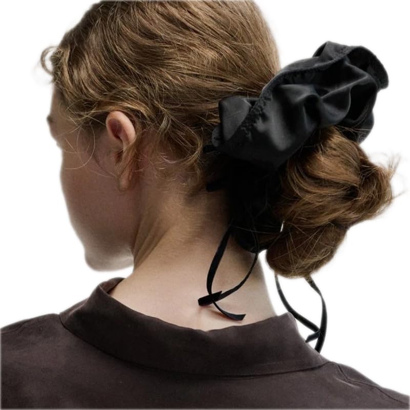 Amazon | リボン ハング ビッグ シュシュ 6240201 ヘアアクセサリー