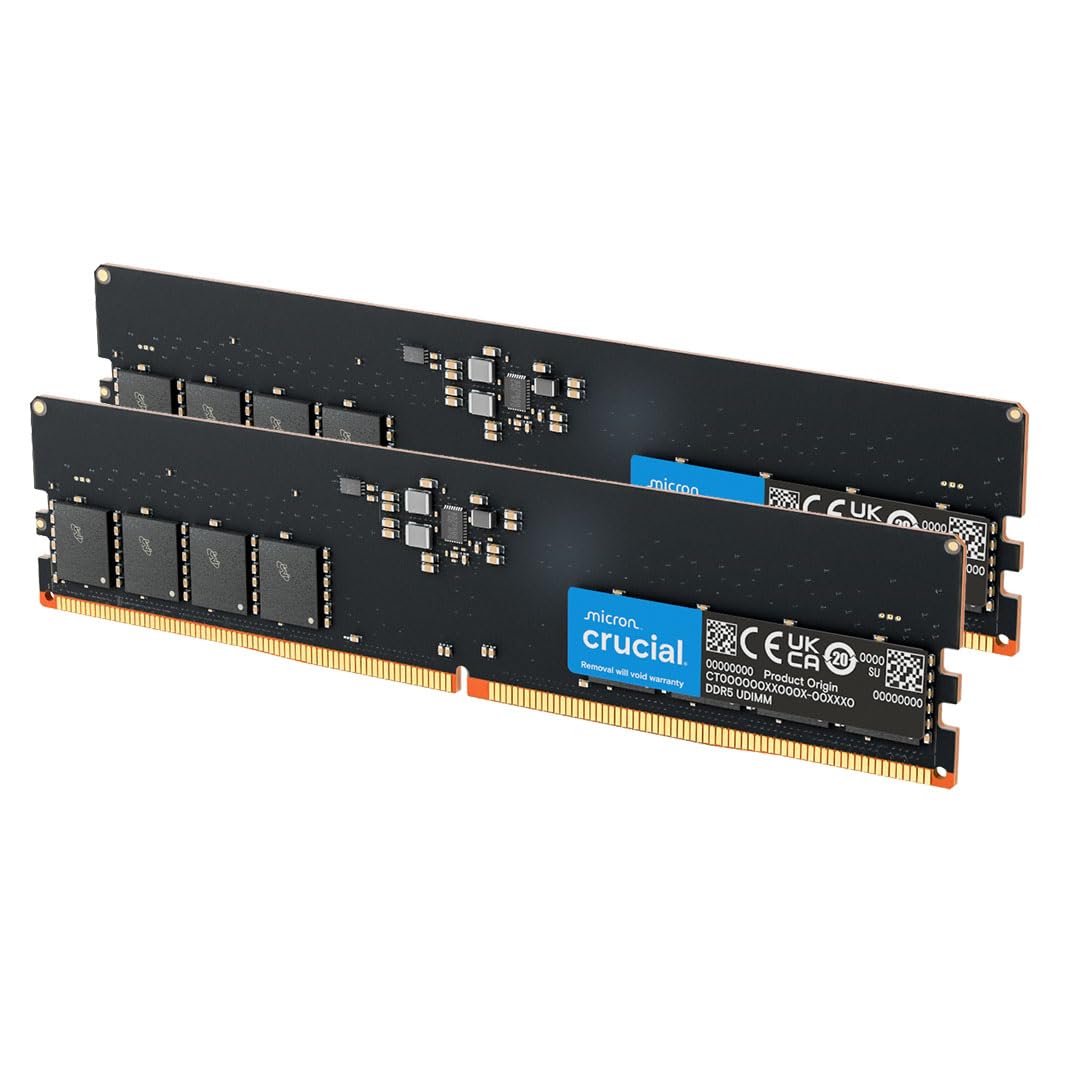 Crucial 16GB DDR5 RAM Kit (2x8GB), 5600MHz Desktop Memory, UDIMM