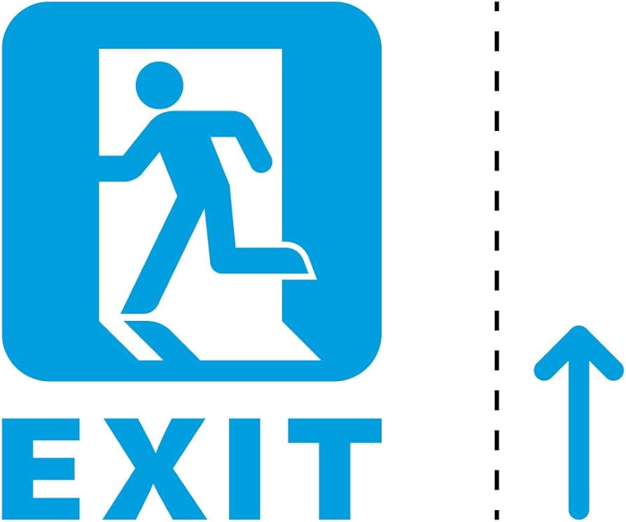 Amazon.co.jp: 非常口 EXIT 出口 避難口 案内 シール ステッカー