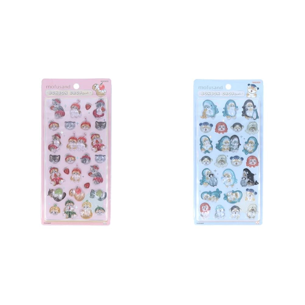 Amazon | サンスター文具 mofusand グッズ シール 立体 ボンボン