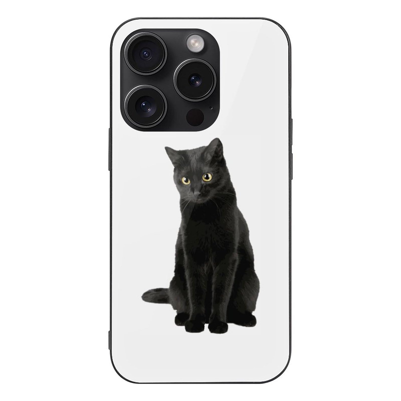 Amazon.co.jp: iPhone15 Pro 用 ケース 猫柄 ねこ 黒猫 かわいい ネコ