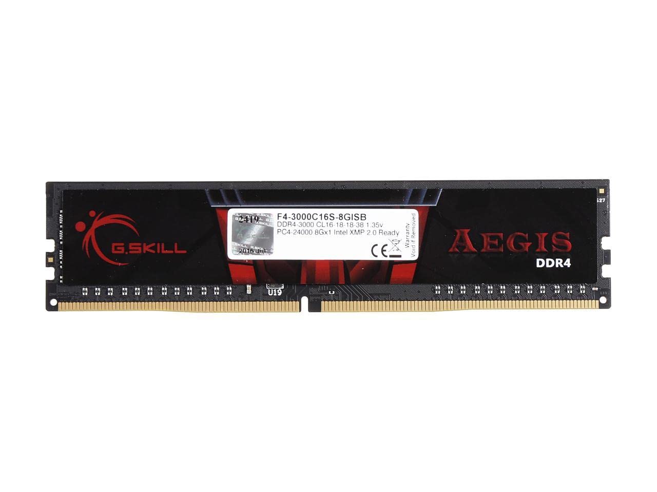 G.SKILL AEGIS Series DDR4 RAM (XMP) 8GB (1x8GB) 3000MT/s CL16-18