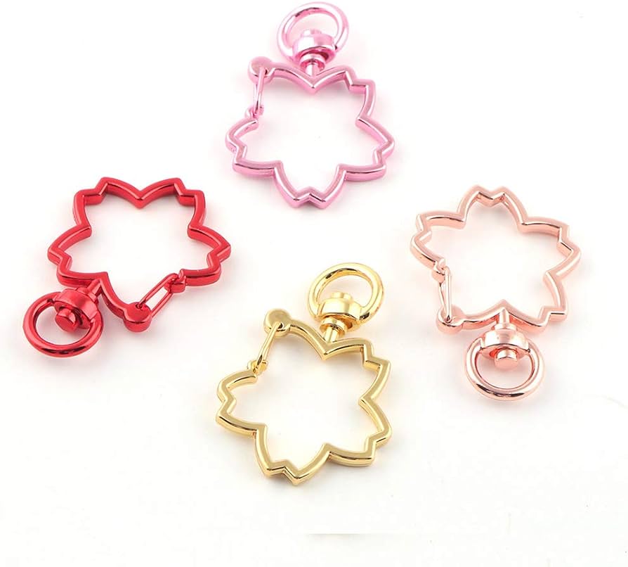 Amazon.com: 9mm Cherry Blossom Swivel Clasp Claw,Pink Swivel snap