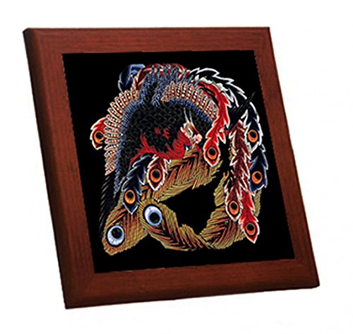 Amazon.co.jp: 葛飾北斎『 八方にらみ鳳凰図 』の木枠付きフォトタイル