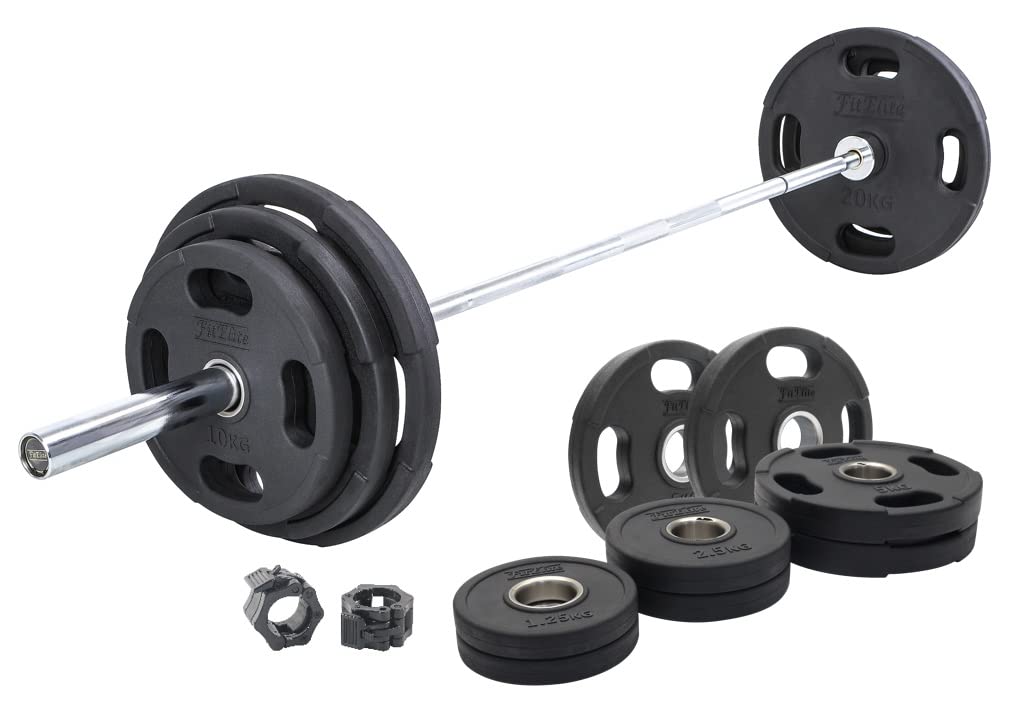 Amazon | FitElite(フィットエリート) オリンピックバーベル133KG