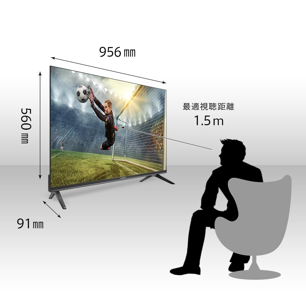 Amazon | KONKA チューナーレス テレビ 43型 スマートテレビ 液晶4K