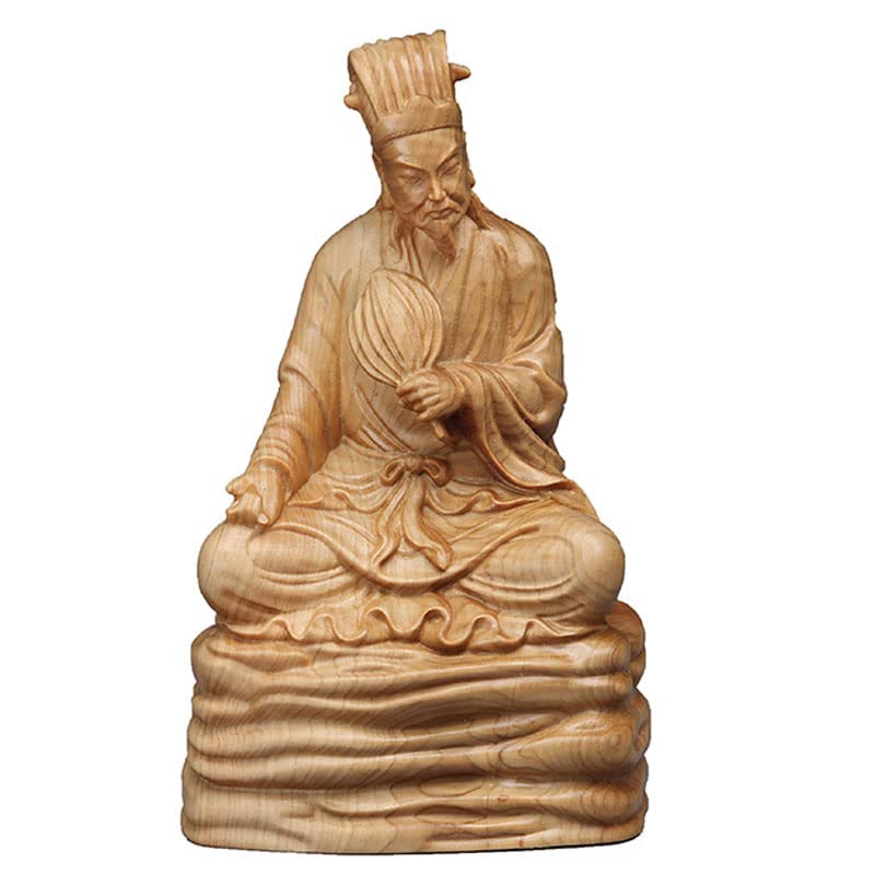 Amazon.co.jp: 『三国志』 諸葛亮 諸葛孔明 座像 13cm 木製彫刻 美術品