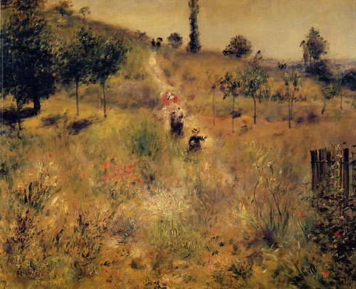 Amazon.co.jp: ルノワール・「草原の坂道」 プリキャンバス複製画