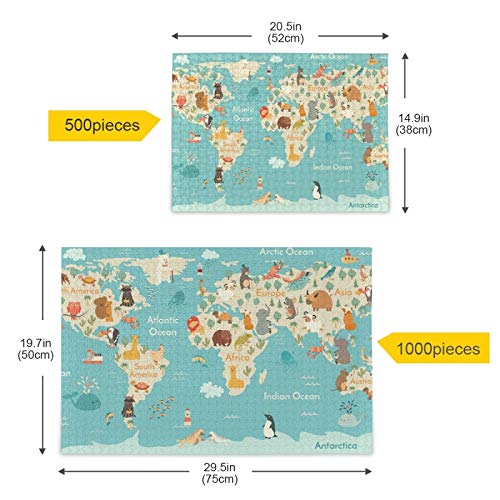 Amazon | LA ROSE ジグソーパズル 世界地図 オシャレ 500ピース 風景