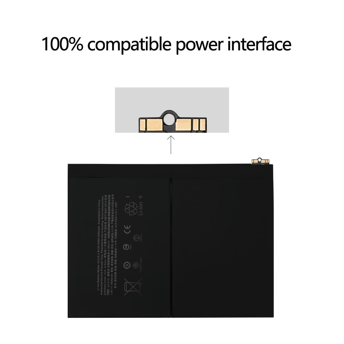 Amazon.com: Pinsinholy A2288 A2316 Battery Compatible with iPad