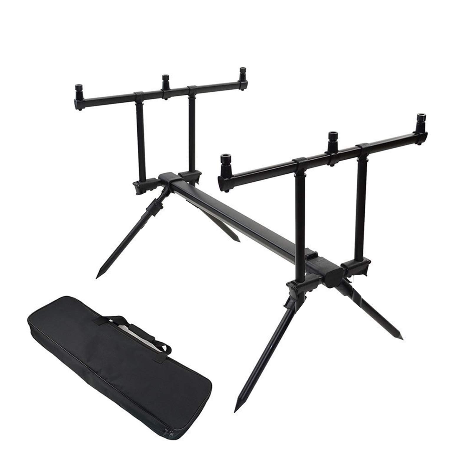 Amazon | 釣り竿スタンド鯉低ポッド鯉の粗い釣りポッドの完全に調整