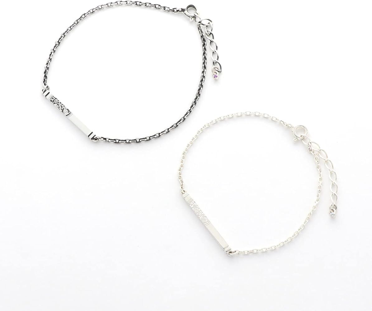 Amazon | [アクアシルバー] AQUA SILVER シルバー ペア ブレスレット