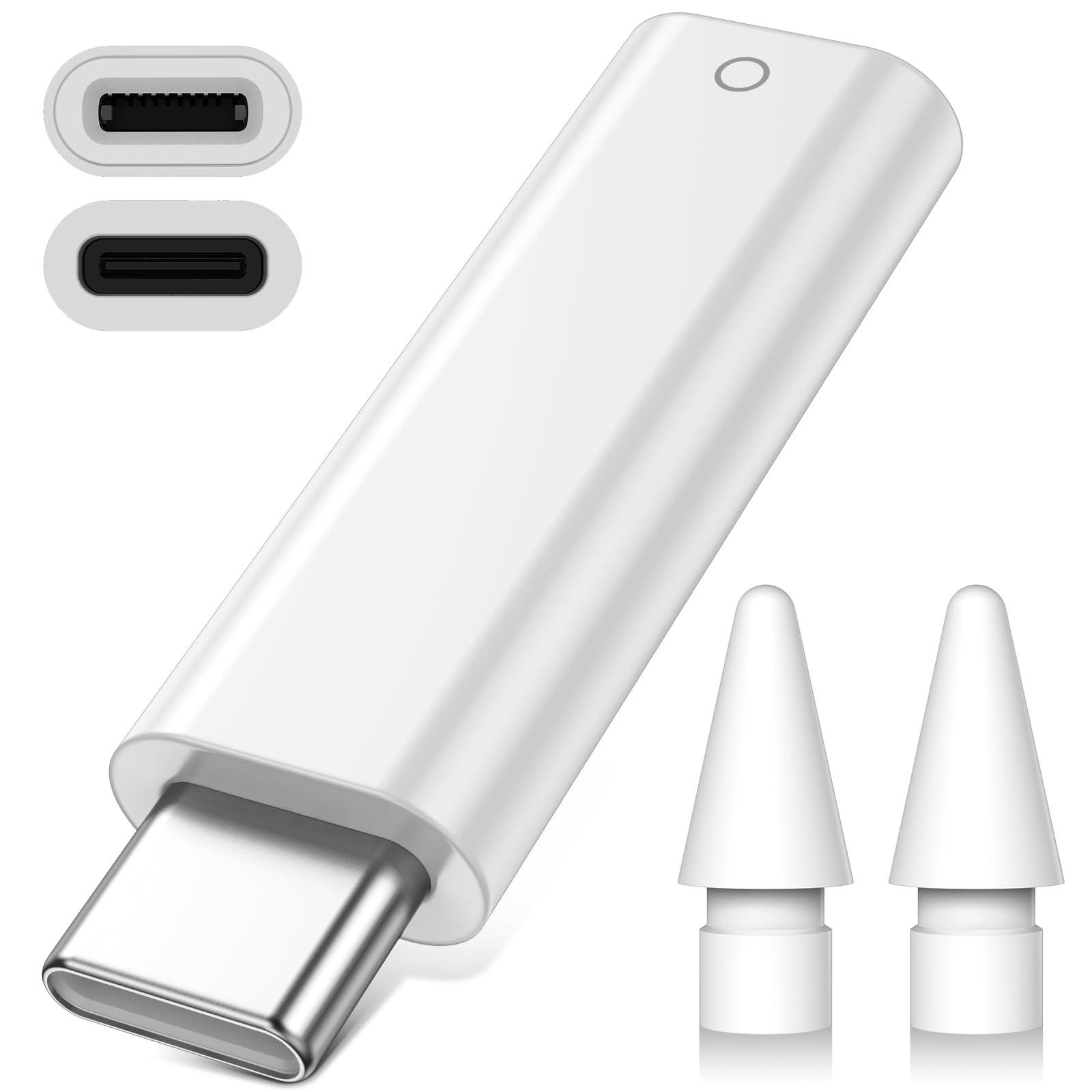 Amazon.com: USB C Pencil Adapter +2 Pcs Nibs for Apple Pencil 1st