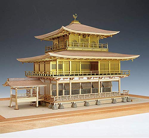 Amazon | ウッディジョー/木製建築模型 1/75鹿苑寺・金閣[ゴールド仕様