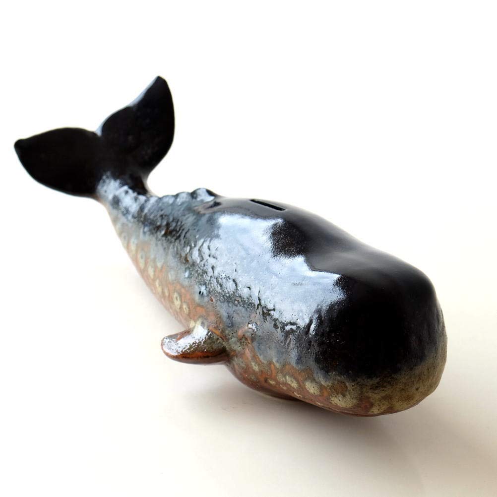 Amazon.co.jp: 貯金箱 陶器 くじら 可愛い インテリア オブジェ 置物