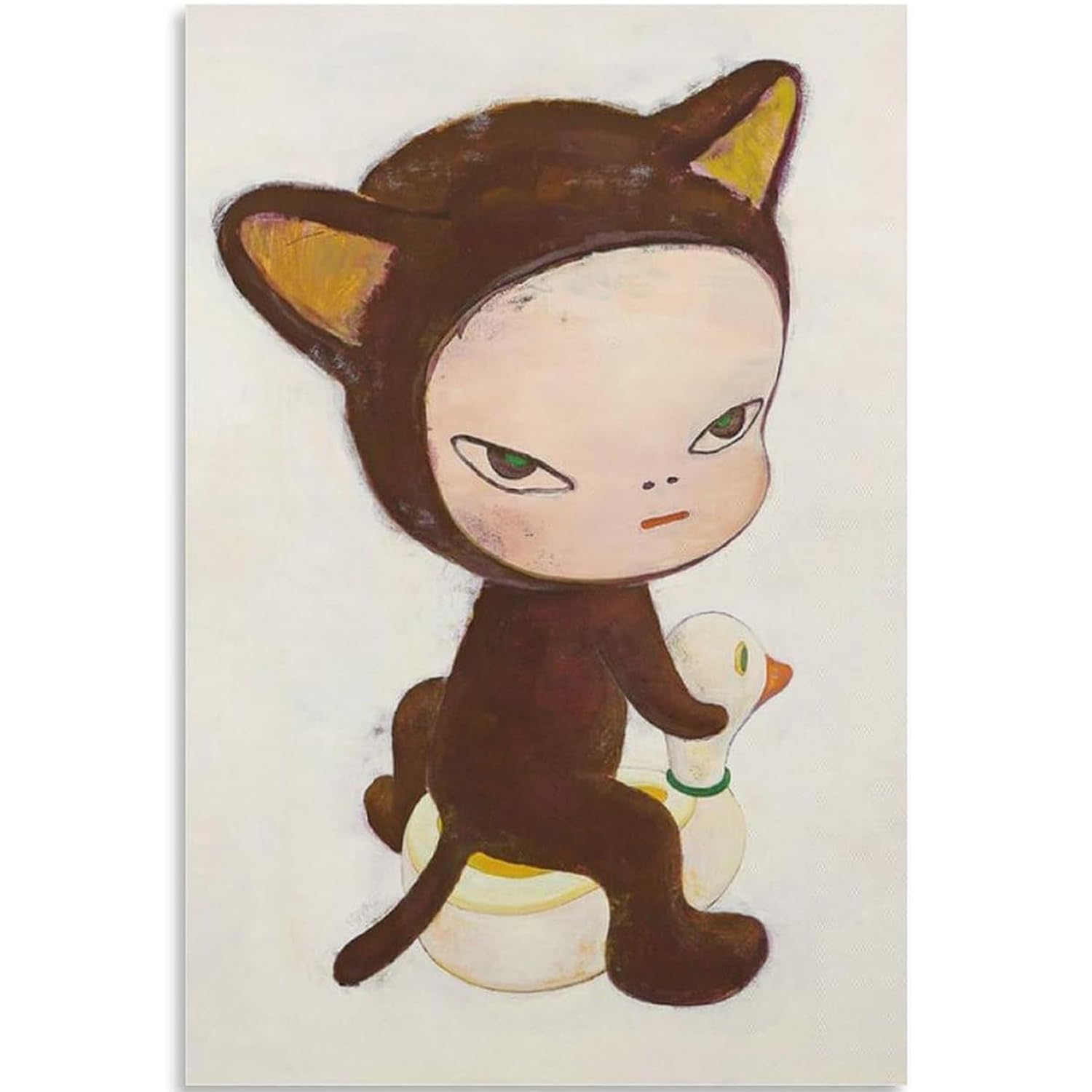 Amazon.co.jp: 奈良美智ポスター《無害な子猫》ウォールアート日本の