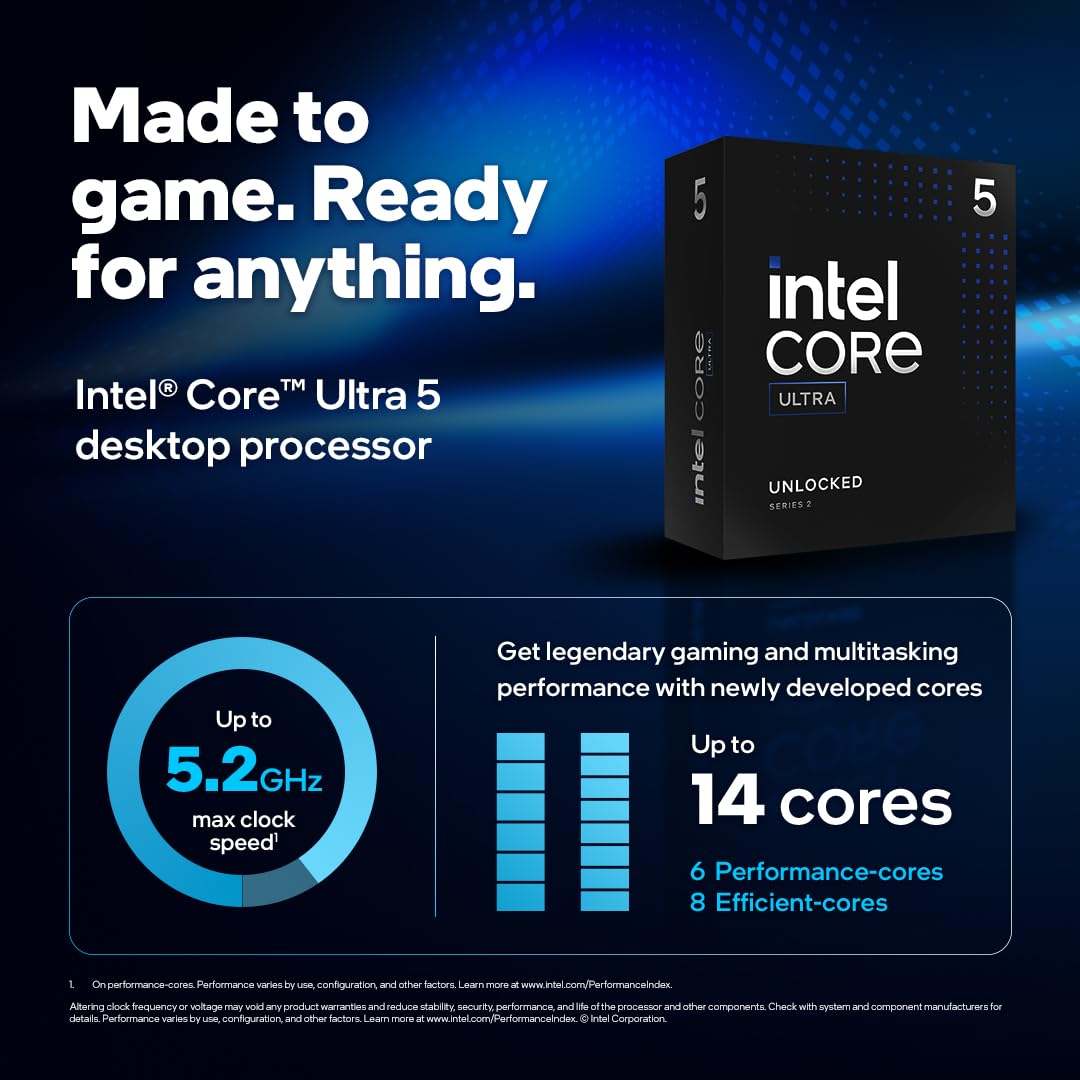 Amazon.com: Intel® Core™ Ultra 5 Desktop Processor 245K 14 cores