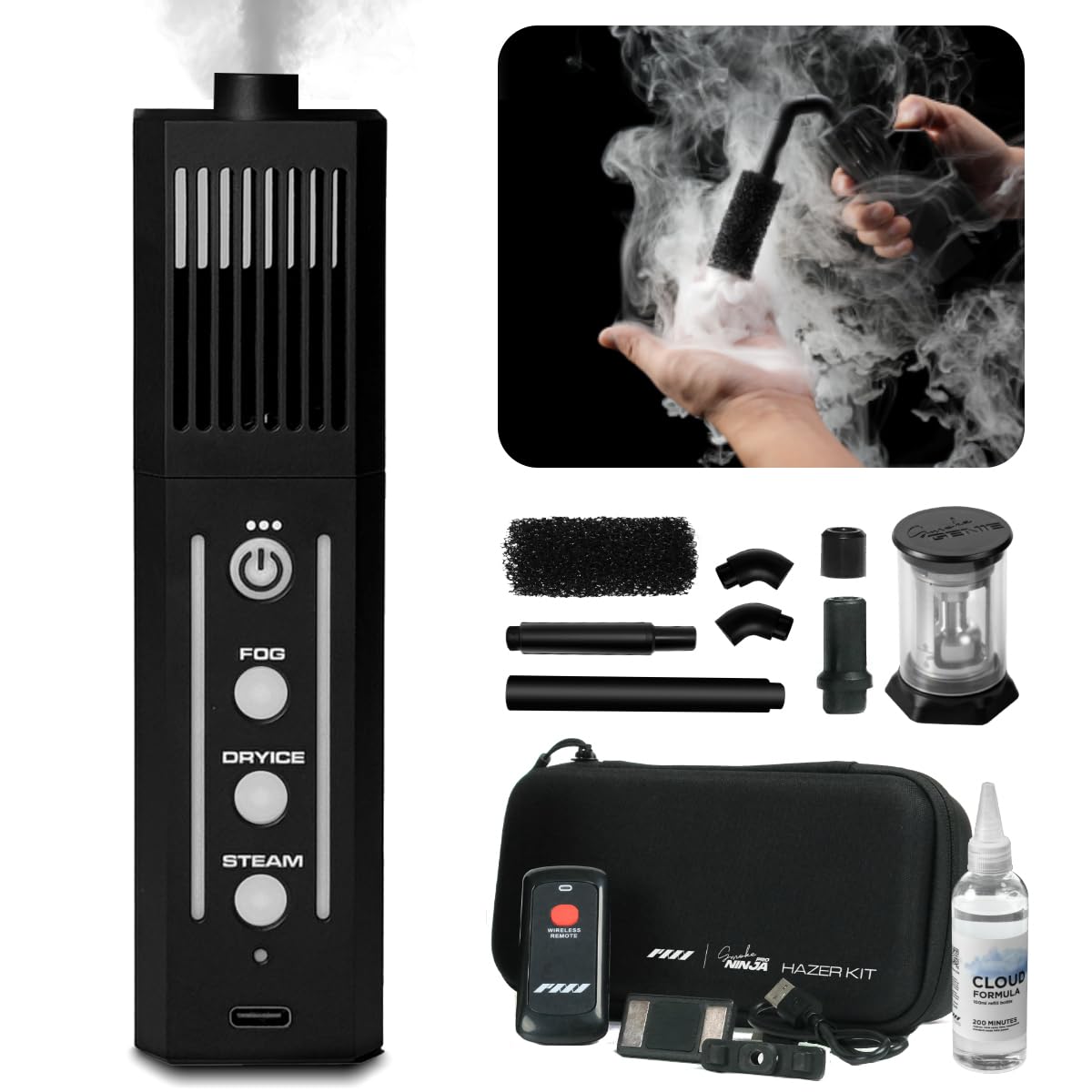 Amazon.com: PMI SmokeNINJA PRO Portable Fog Machine, Improved