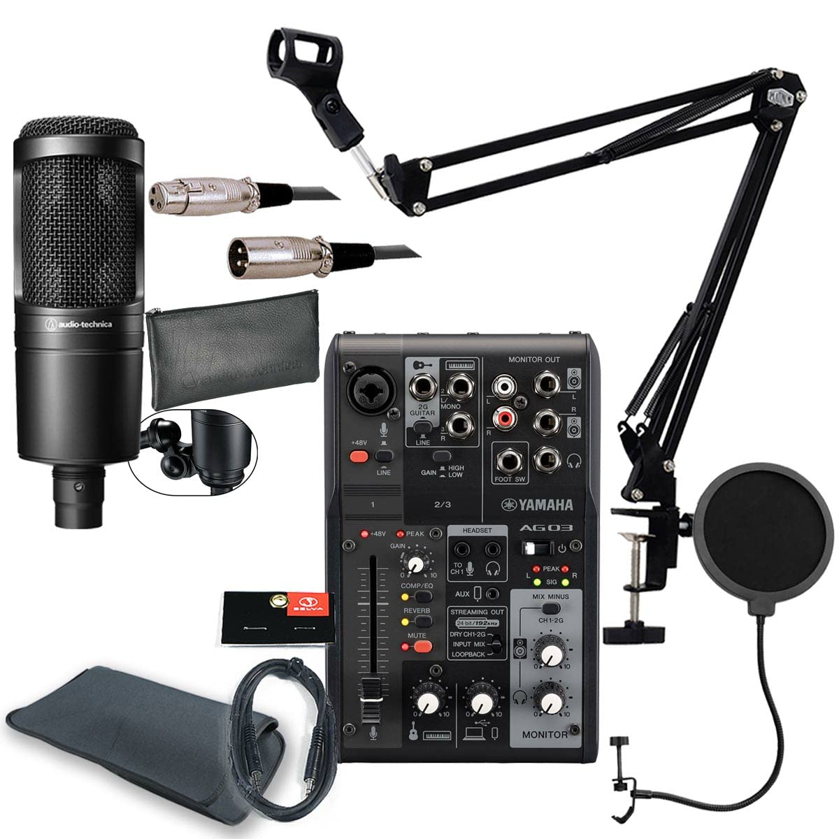 Amazon | YAMAHA / AG03MK2 BLACK AT2020 PCユーザー向け 配信/DTM