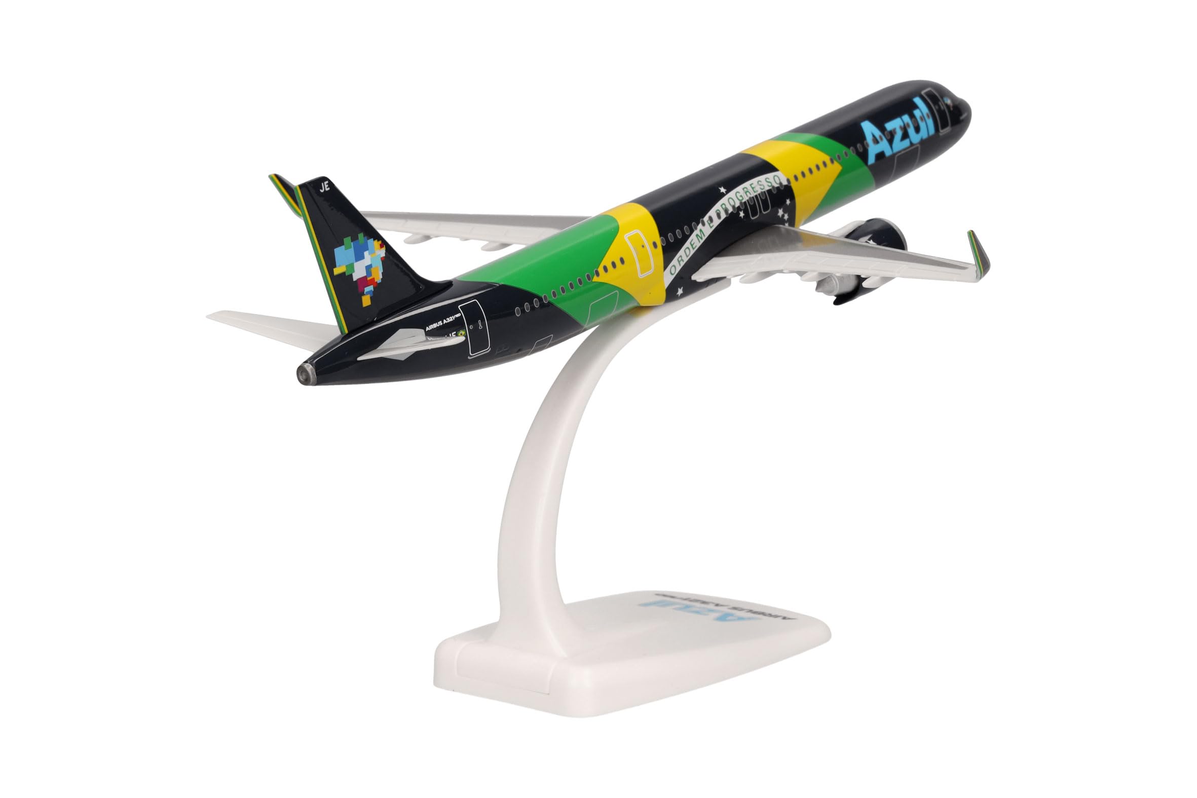 Herpa Snap-fit Airplane Model Airbus A321neo Azul Brazilian Flag