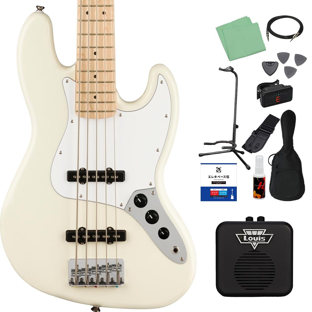 Amazon | Squier by Fender Affinity Jazz Bass V Olympic White 5弦