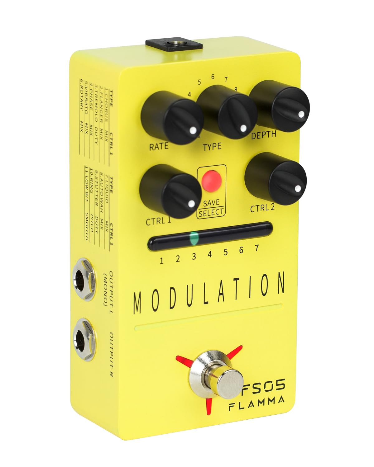 Amazon.com: FLAMMA FS05 Multi Modulation Pedal Electric Guitar