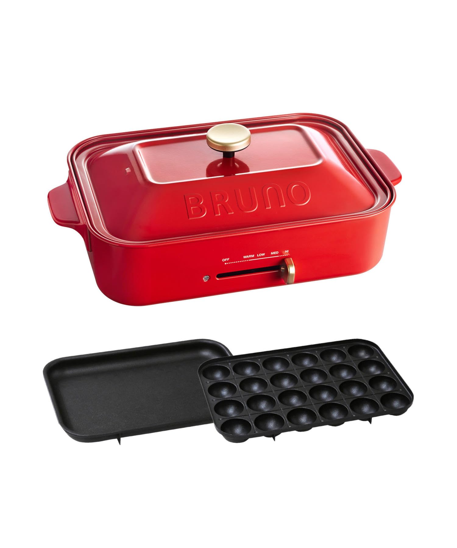 Amazon | BRUNO コンパクトホットプレート レッド BOE021-RD | BRUNO