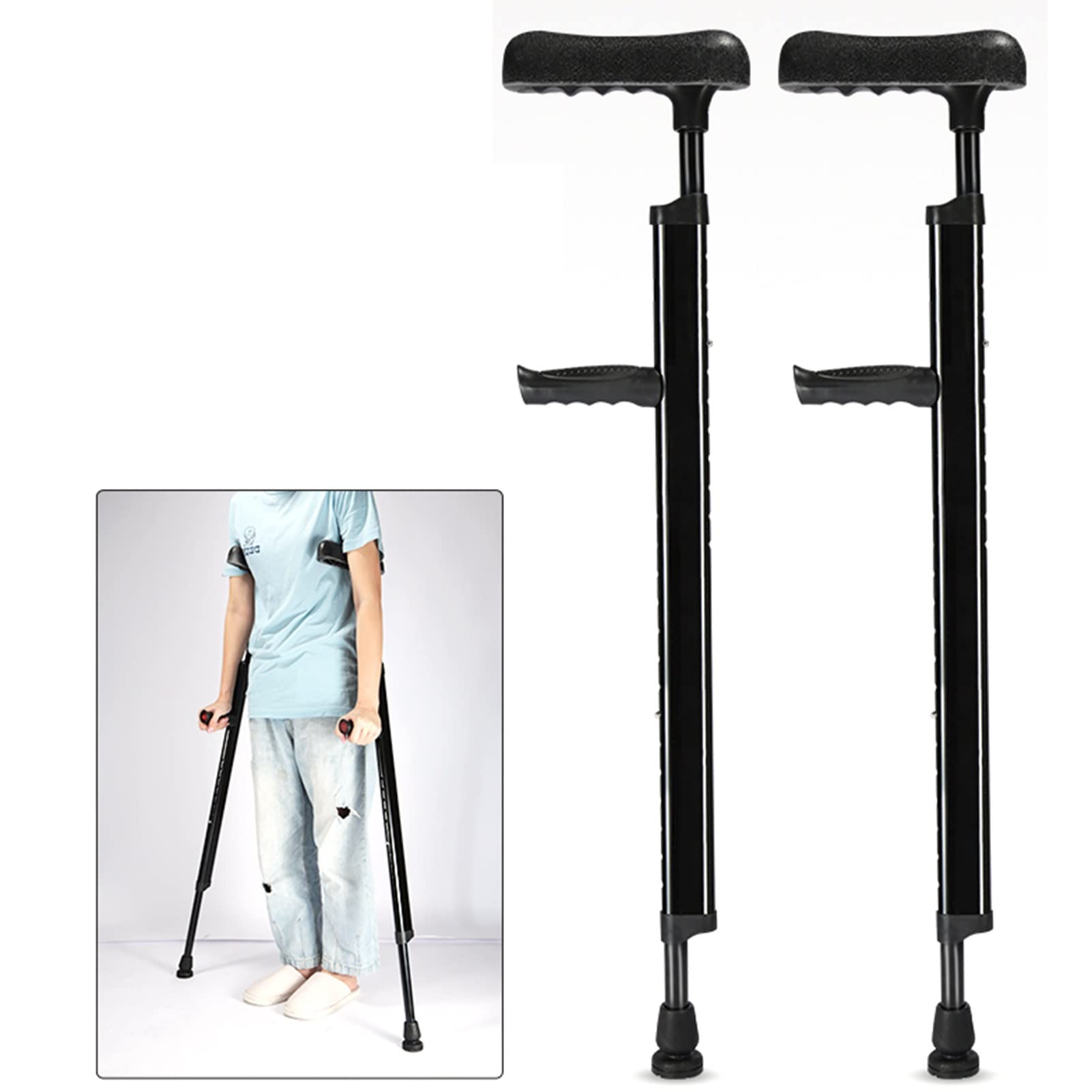 Amazon.co.jp: 松葉杖 脇 介護杖 F型 介護補助 歩行補助 耐荷重量は