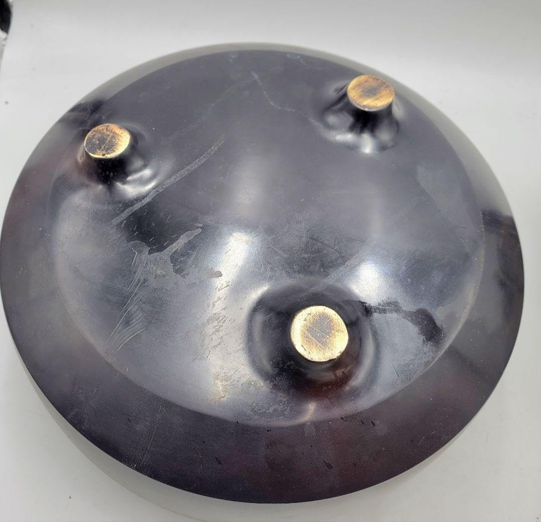 Amazon.co.jp: 唐金 面取り道安風炉 釜 五徳のセット 箱無し 茶道具