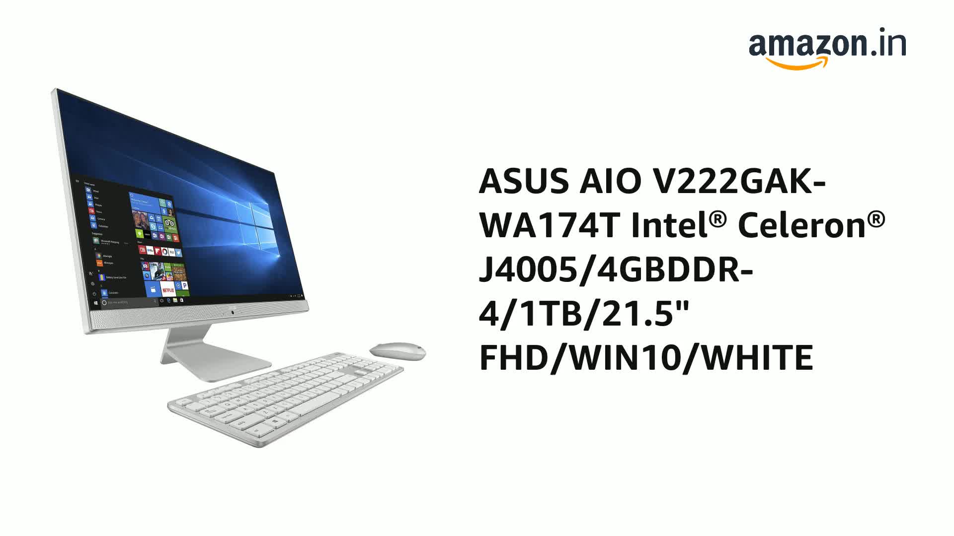 ASUS Vivo AiO V222, 21.5-inch (54.61 cms) FHD, Dual Core Intel