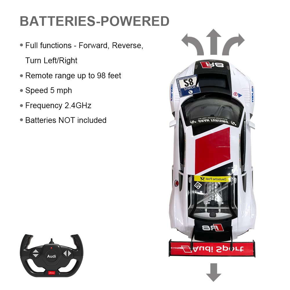 Amazon.com: RASTAR Audi RC Car, 1/14 Audi R8 Performance Model Toy